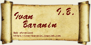 Ivan Baranin vizit kartica